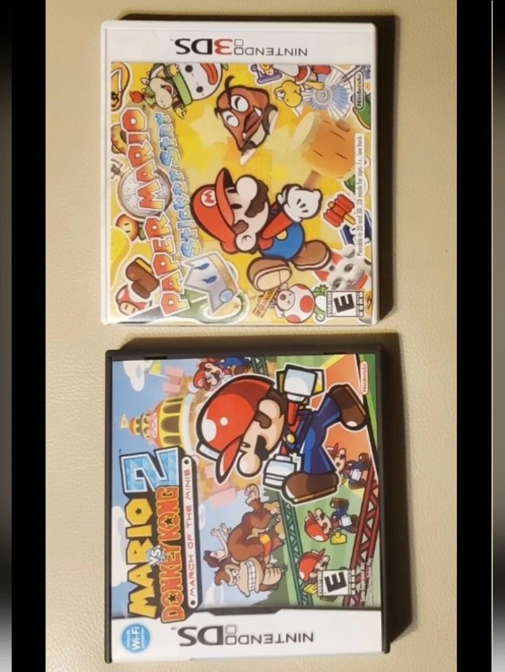 Paper Mario Sticker Star 3DS Mario and Donkey Kong 2 DS Game Set of 2 Mario Game